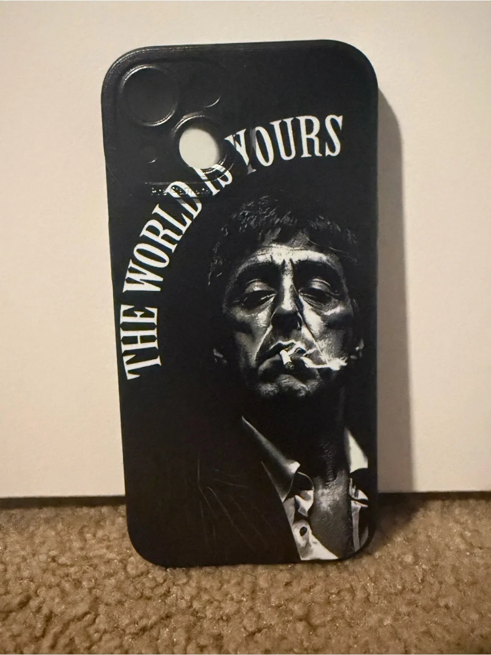 Black Graphic 'The World Is Yours' Phone Case - Unbranded